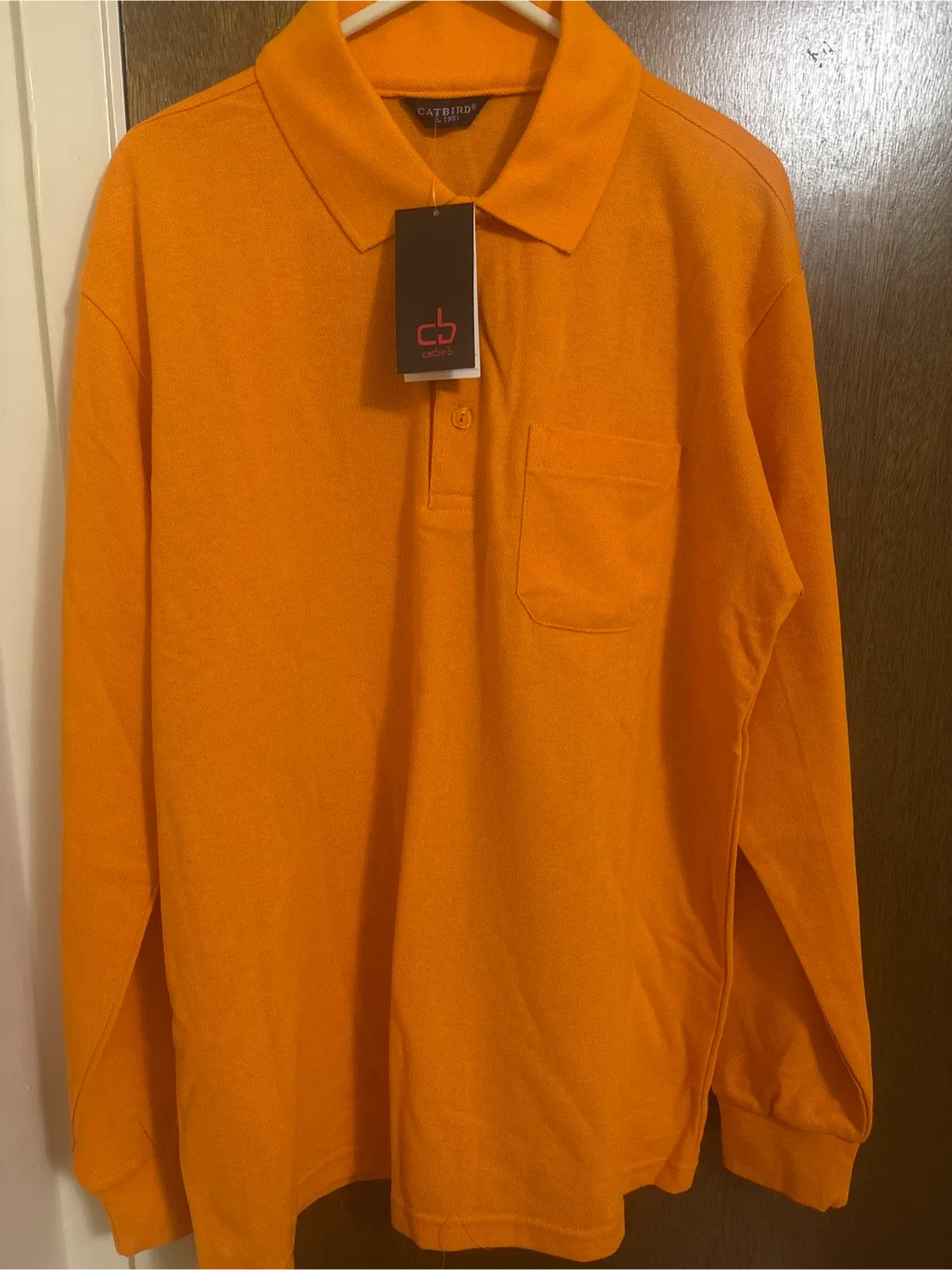 Brand new] Catbirds Orange Long Sleeve Polo Shirt