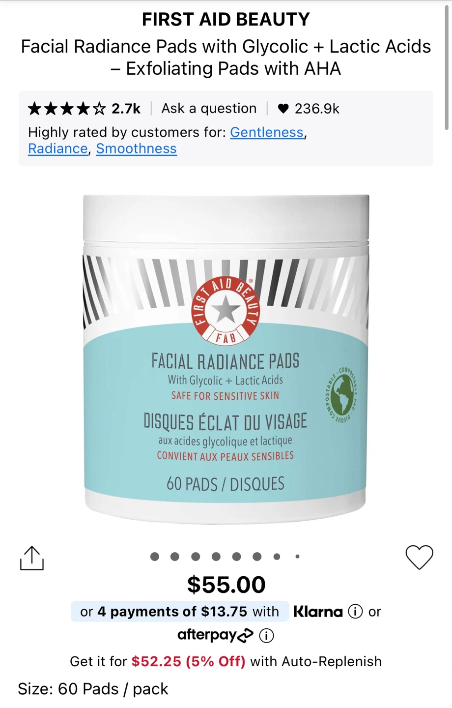 First Aid Beauty Facial Radiance Pads - photo 2