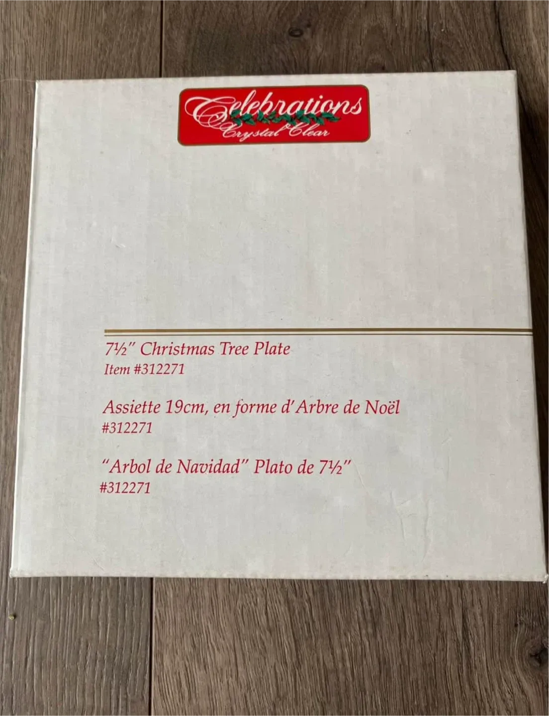 Celebrations Crystal Clear 7.5" Christmas Tree Plate image indicator(3)