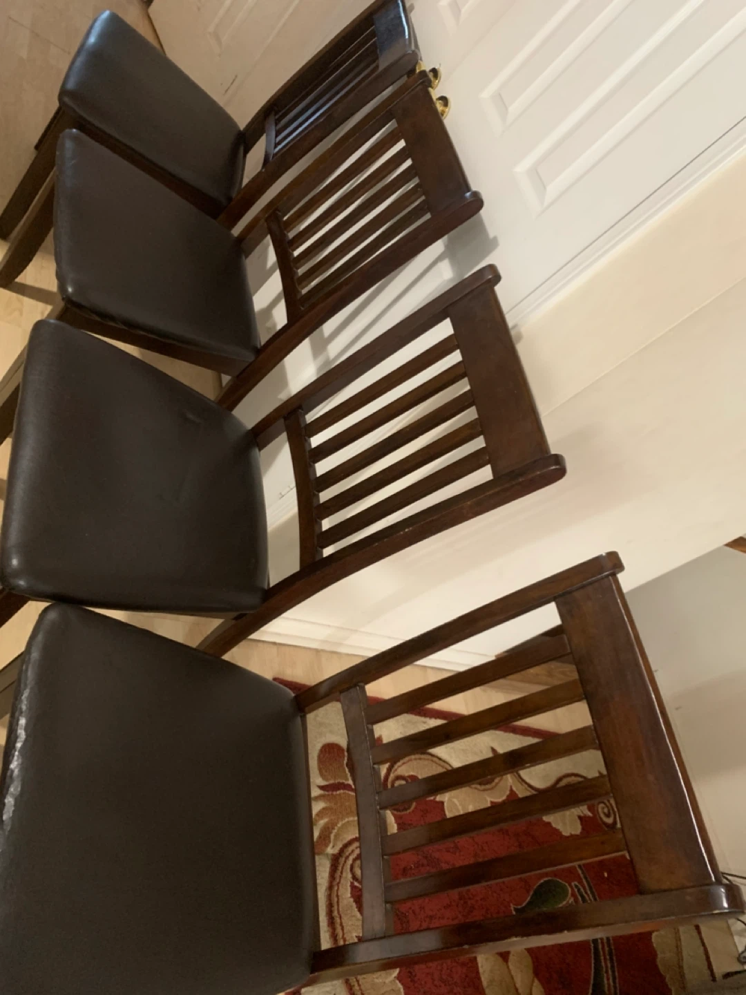 Set of 4 Brown Dining Chairs /$ 15 each