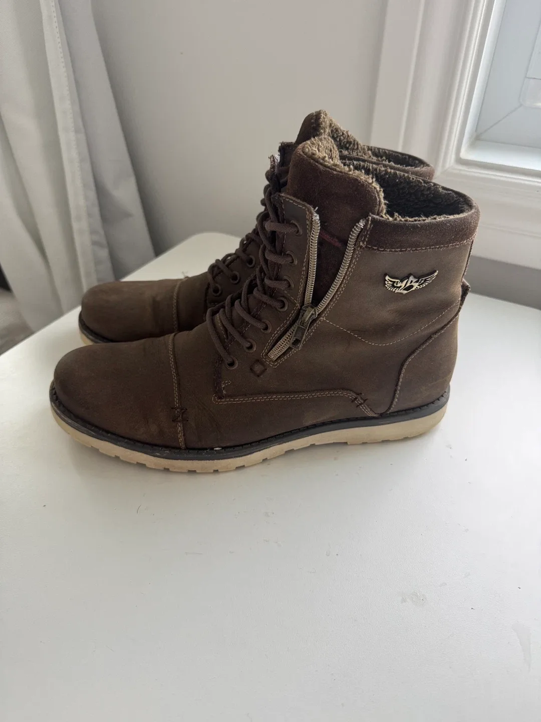 Steve Madden Brown Leather Boots image indicator(4)