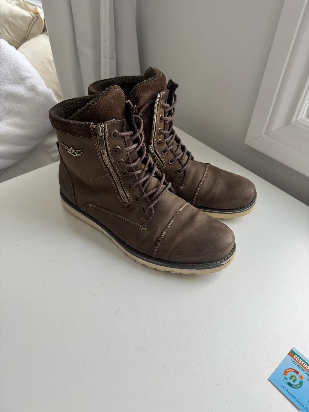 Steve Madden Brown Leather Boots image indicator(6)