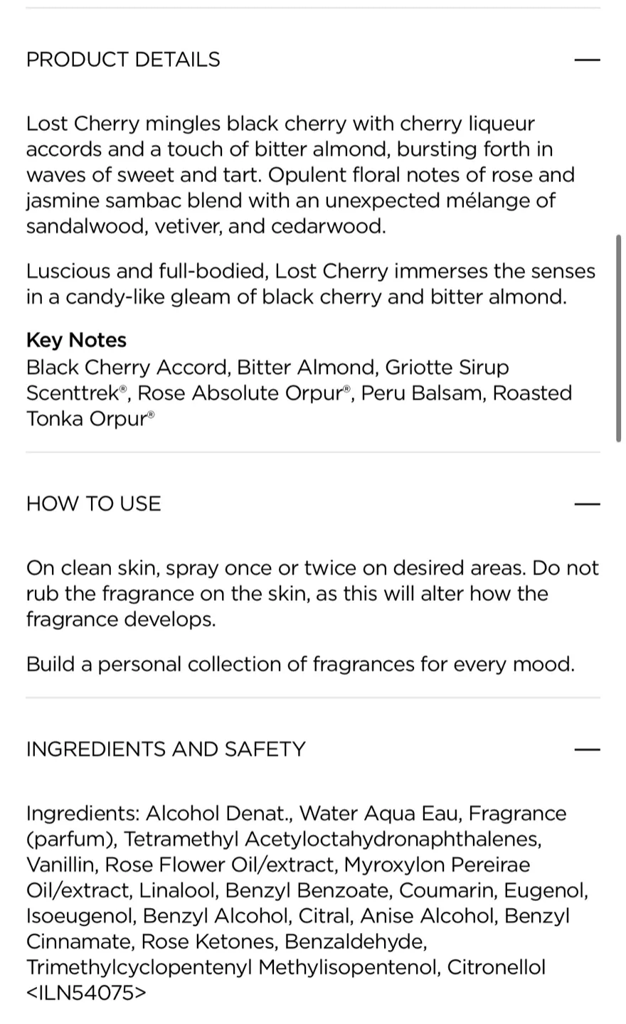 Tom Ford Lost Cherry Eau de Parfum 50ml image indicator(5)