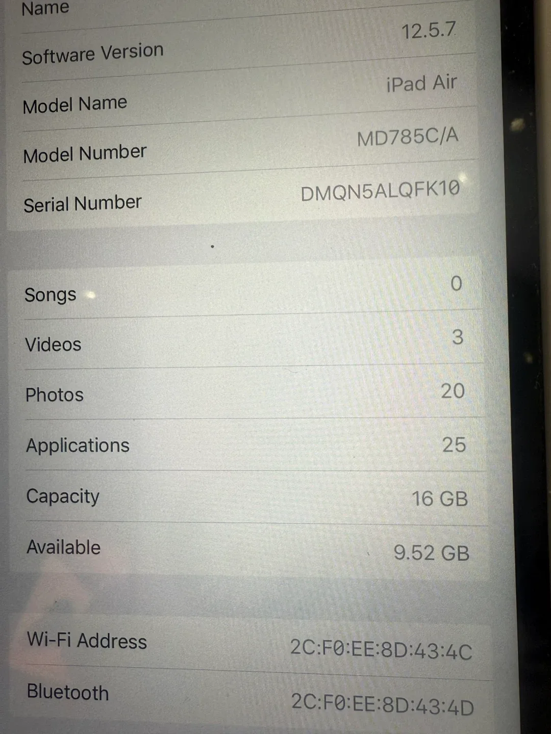 iPad Air MD785C/A 16GB