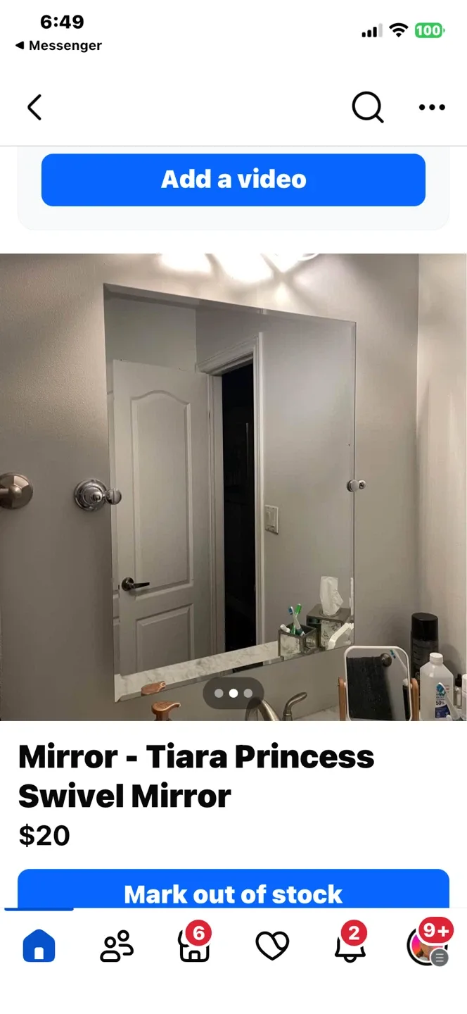 Tiara Princess Swivel Mirror