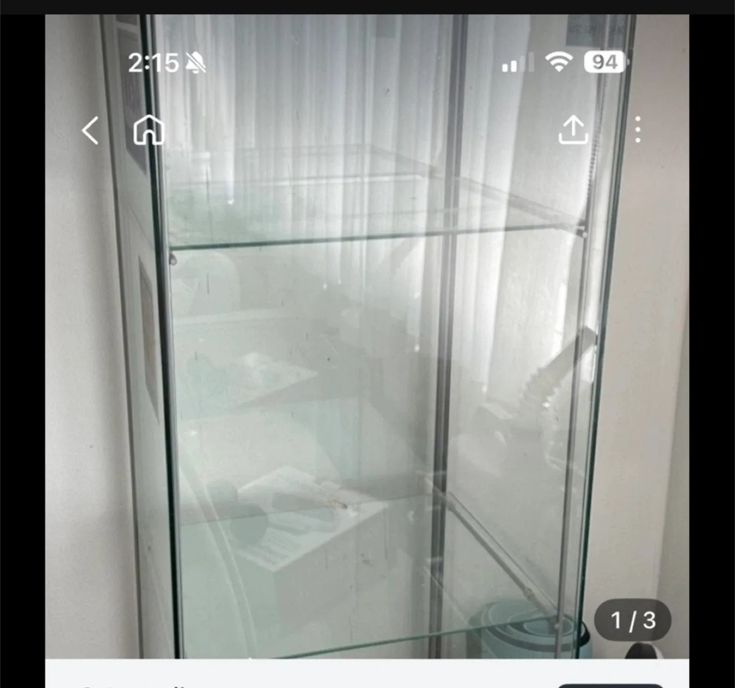 Tall Glass Display Cabinet