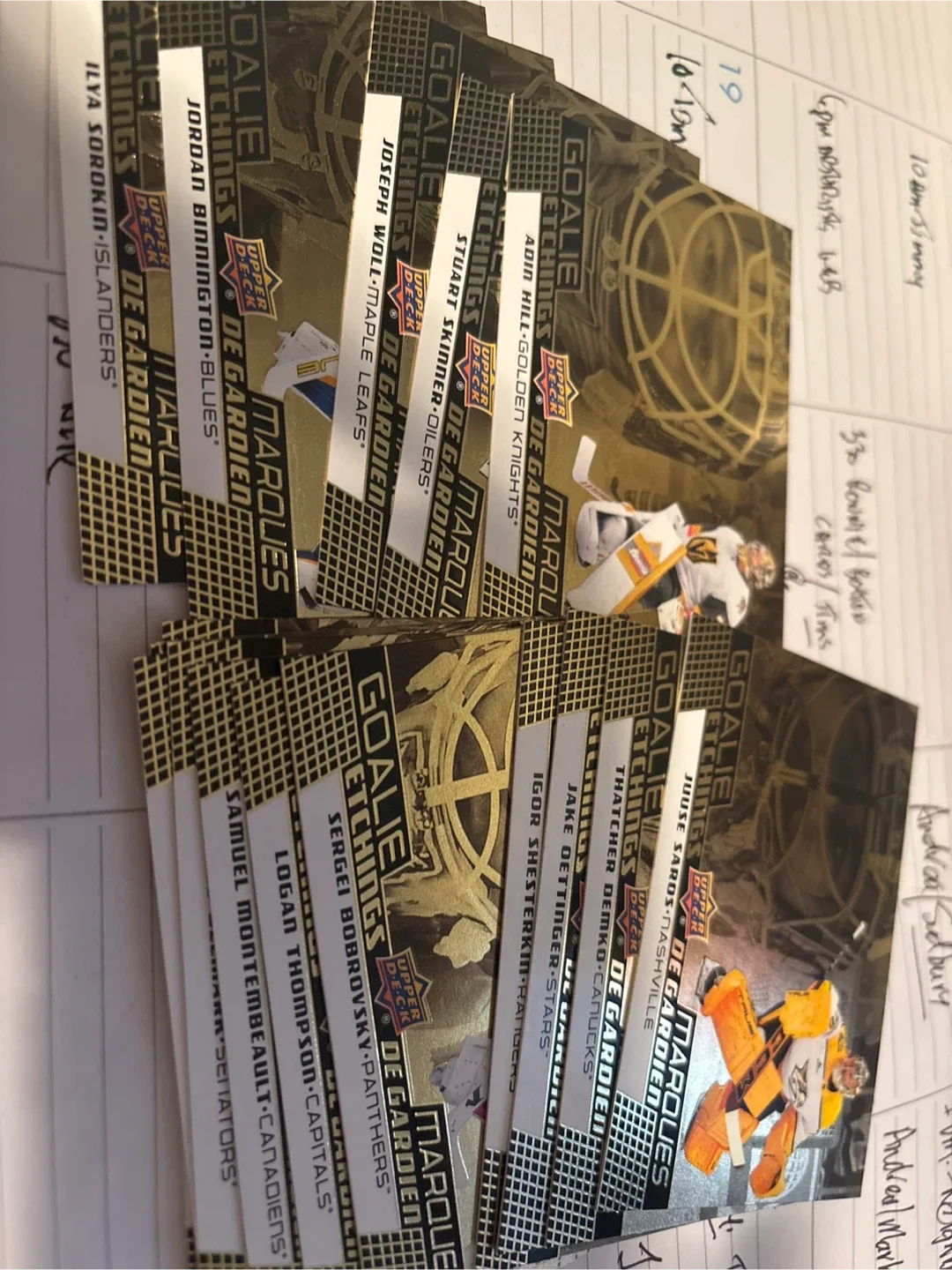 2025-26 Tim Hortons Goalie Etchings Trading Cards