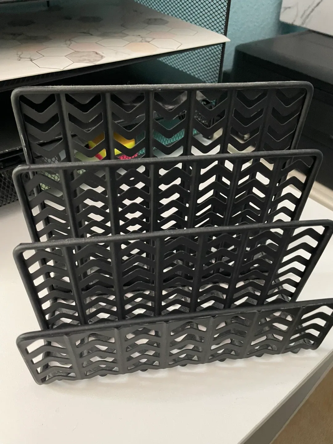 Black Metal 3-Tier Document Tray