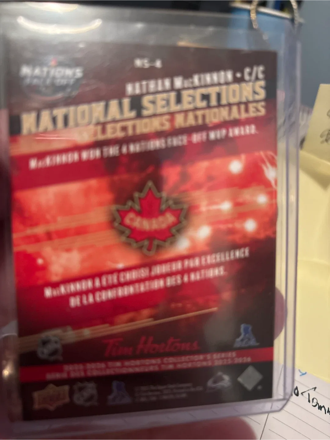 Tim Hortons Nathan MacKinnon Hockey Card image indicator(2)