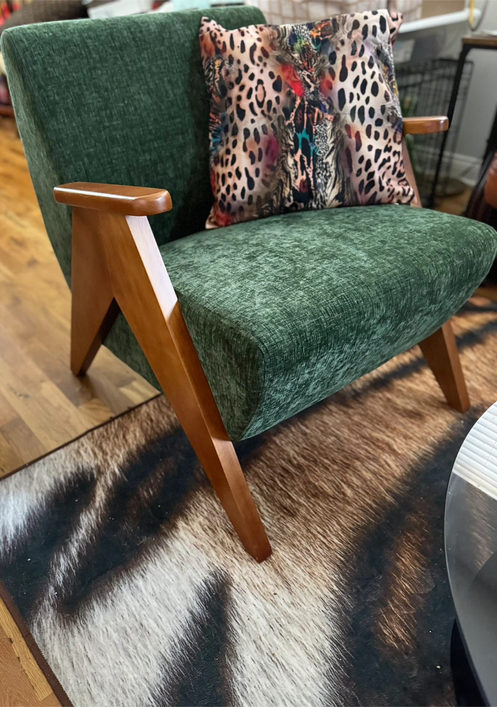 Green Accent Chair Armchair #Cleanout - photo 4