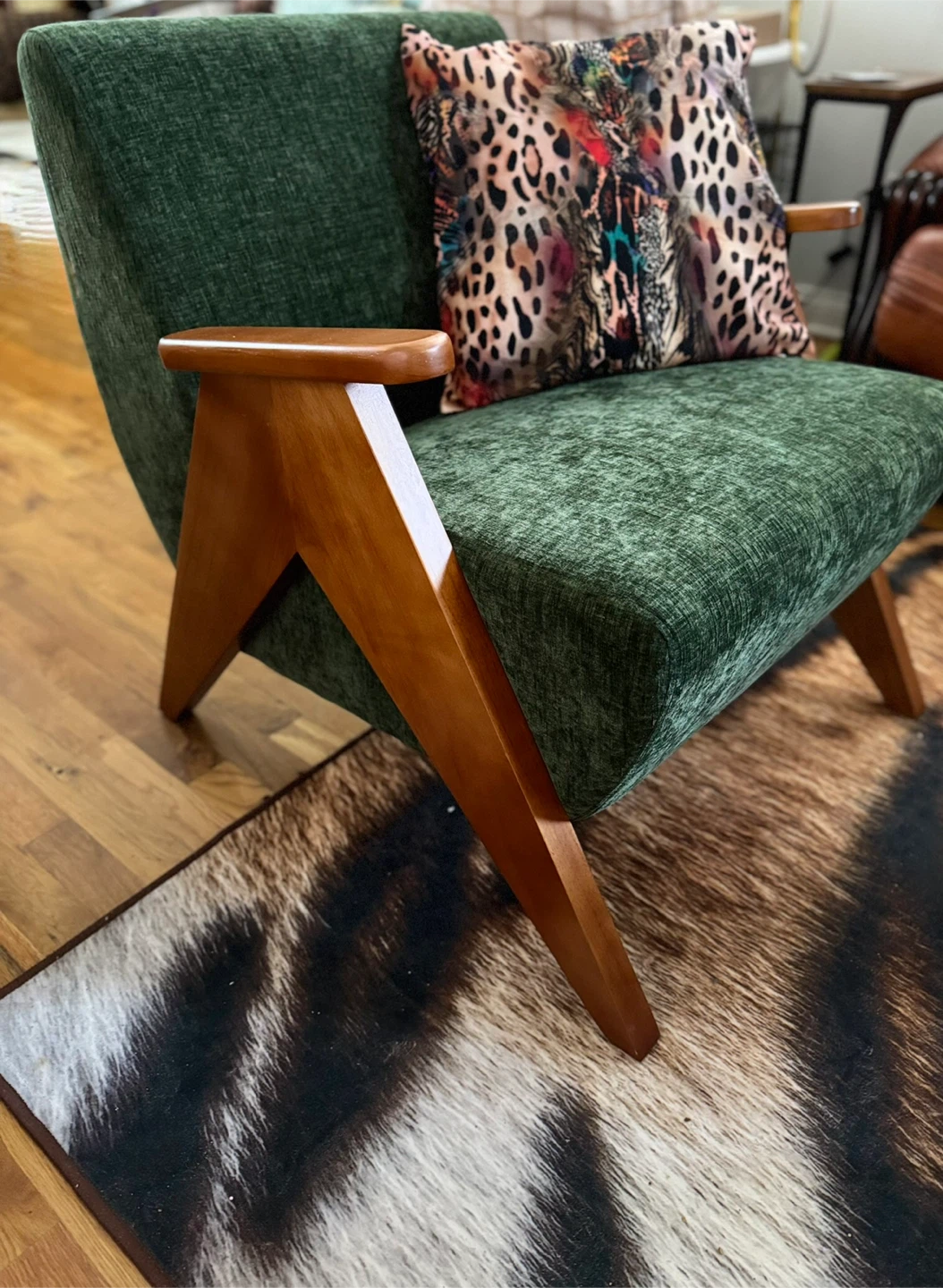 Green Accent Chair Armchair #Cleanout - photo 2