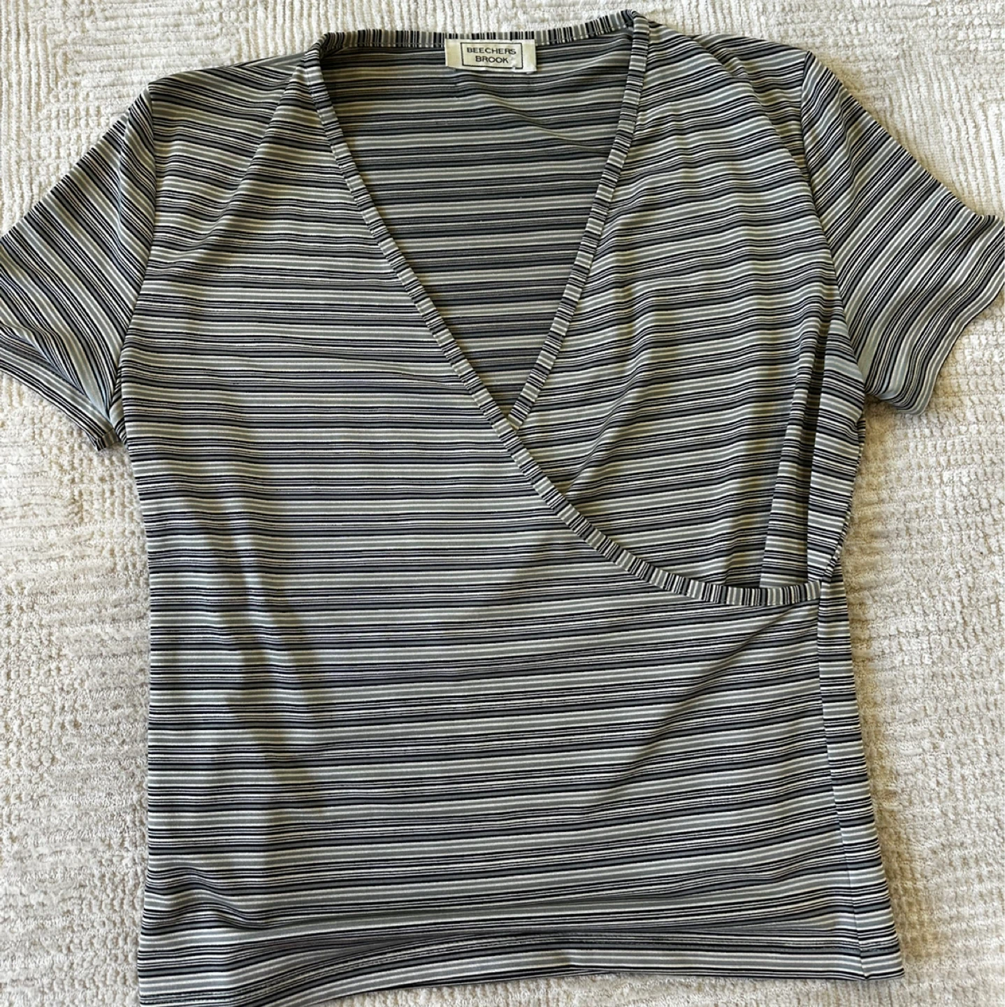 Beechers Brook Striped Wrap Top