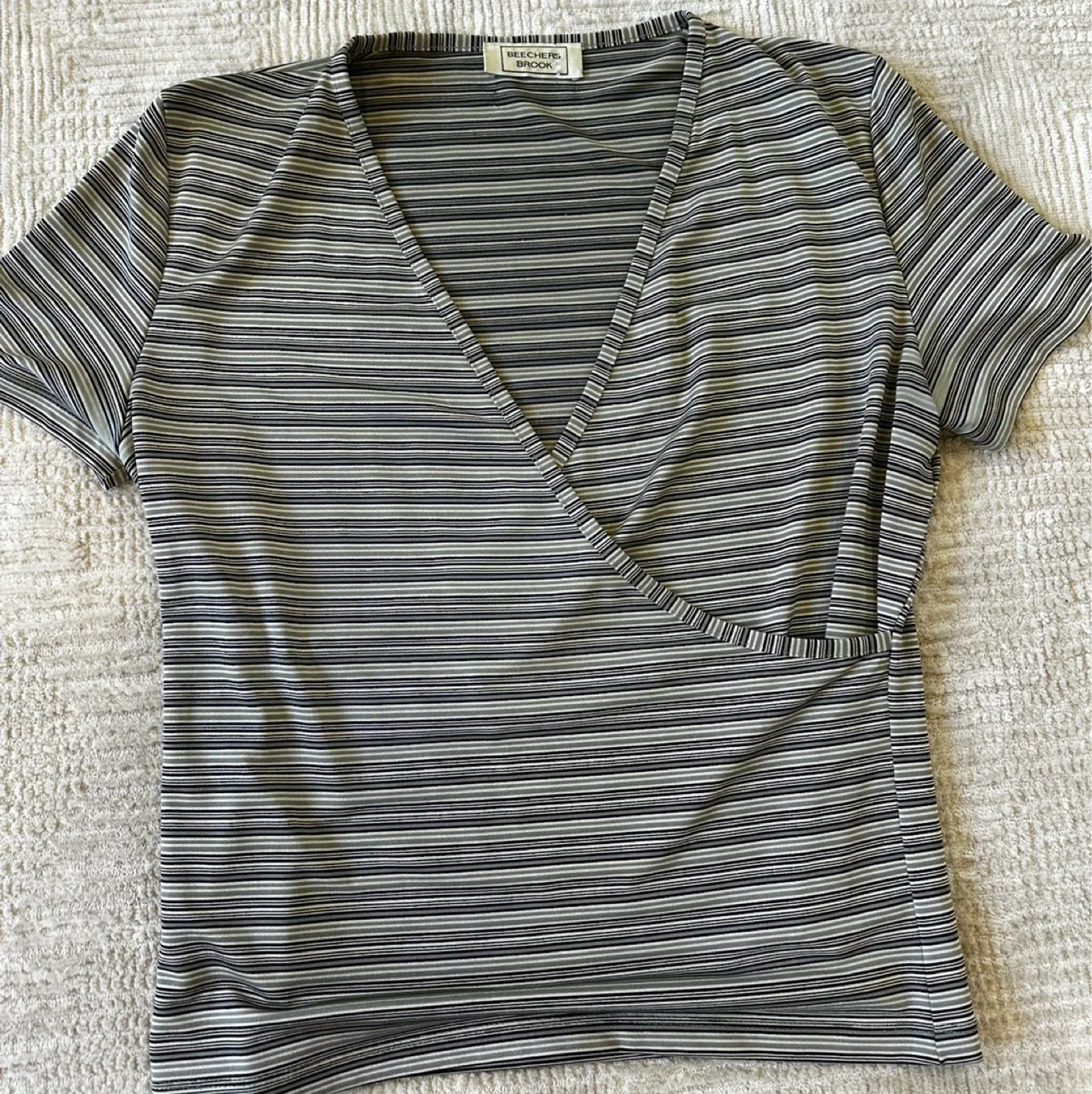 Beechers Brook Striped Wrap Top