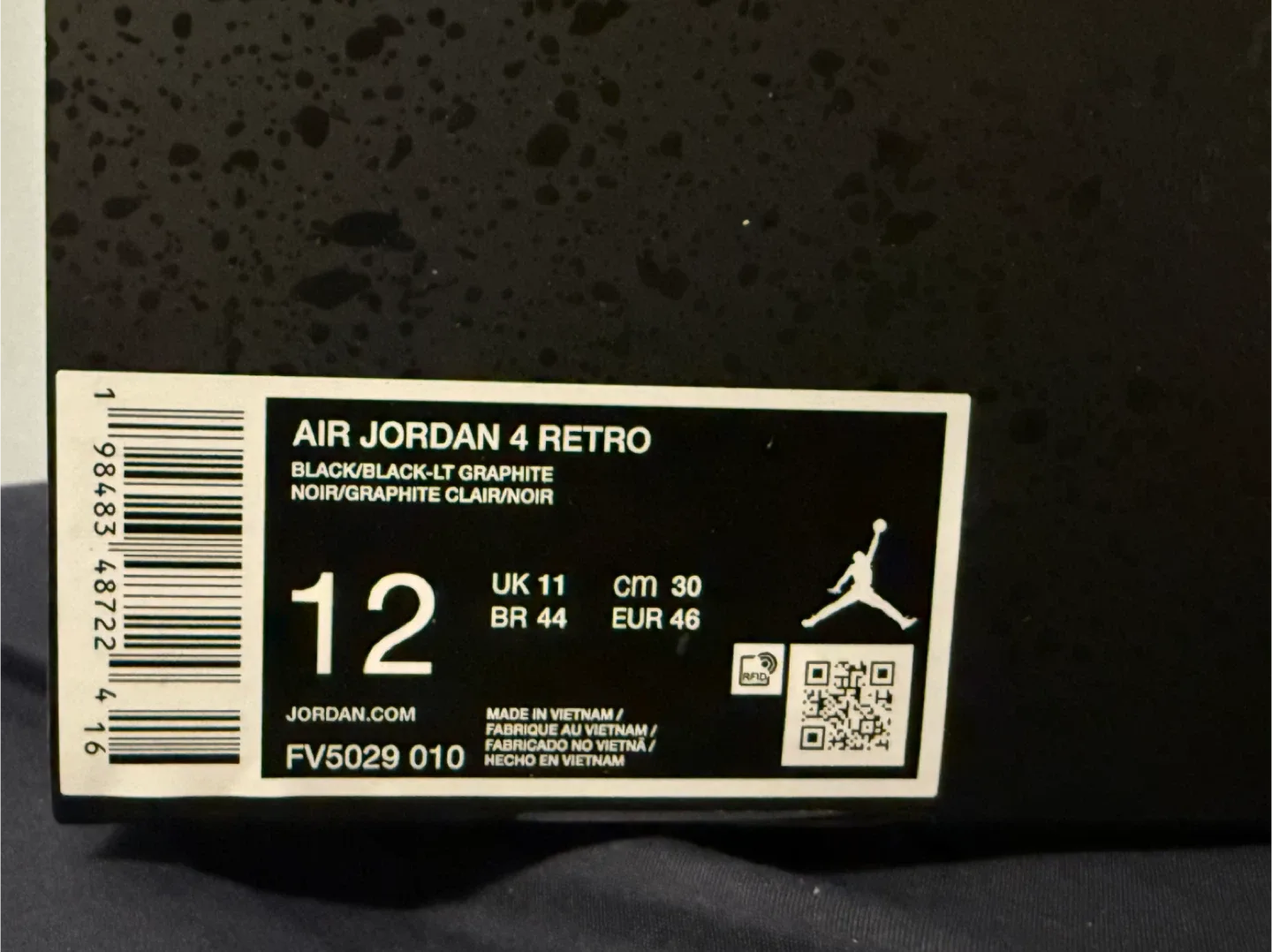 AIR JORDAN 4 RETRO 'BLACK CAT' **Sz 12** $370 FIRM image indicator(6)