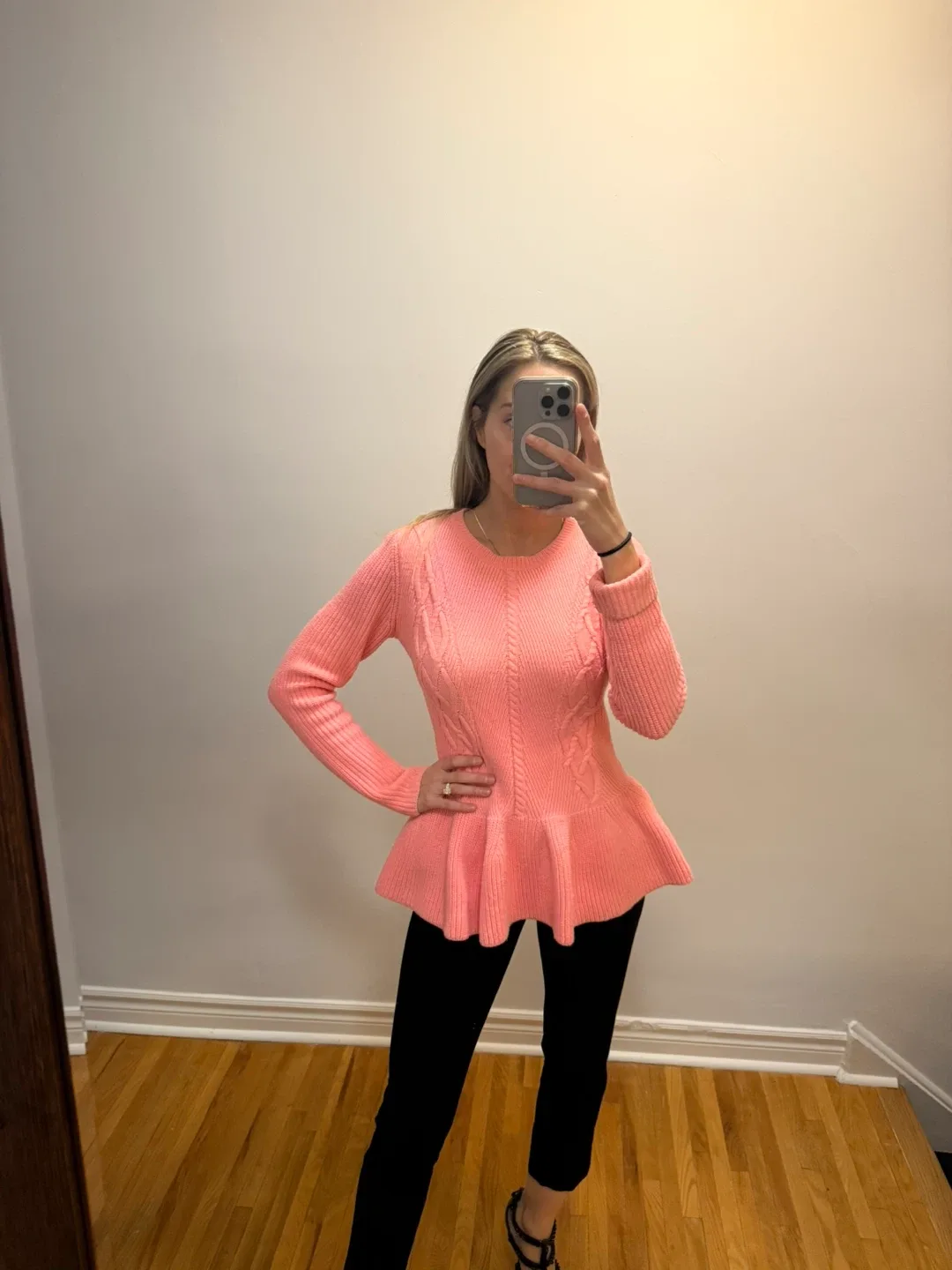 Ted Baker Pink Peplum Sweater