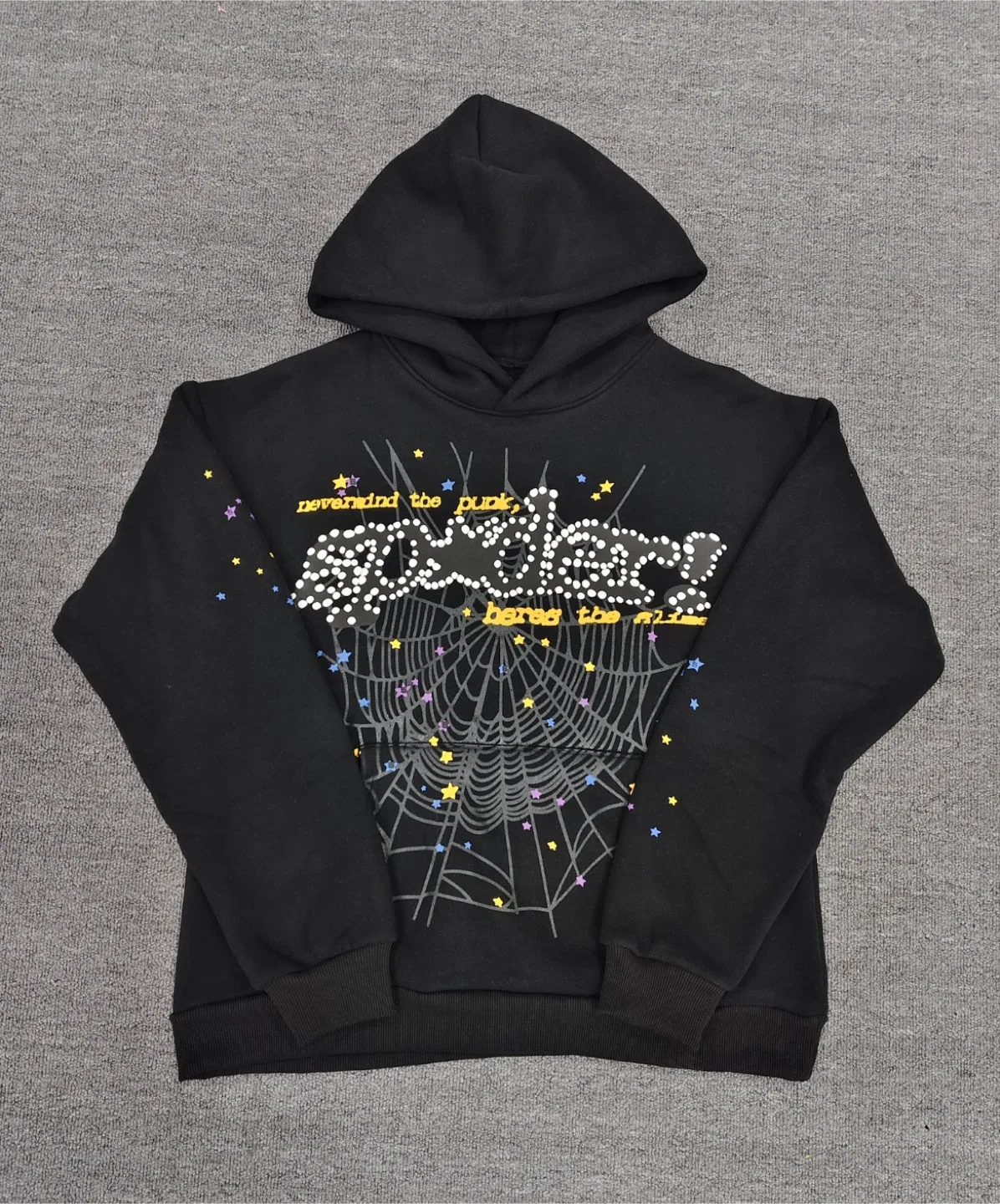 Og Web Sp5der Black Hoodie V2