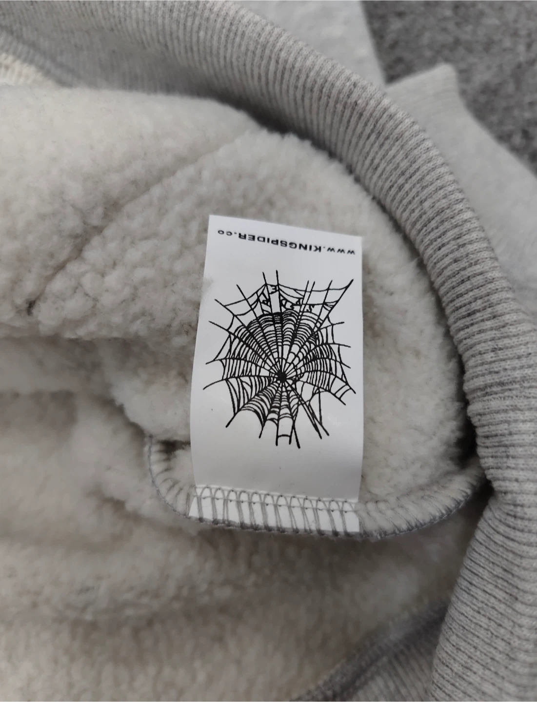 Grey pink Og web Sp5der Hoodie V2 - photo 5