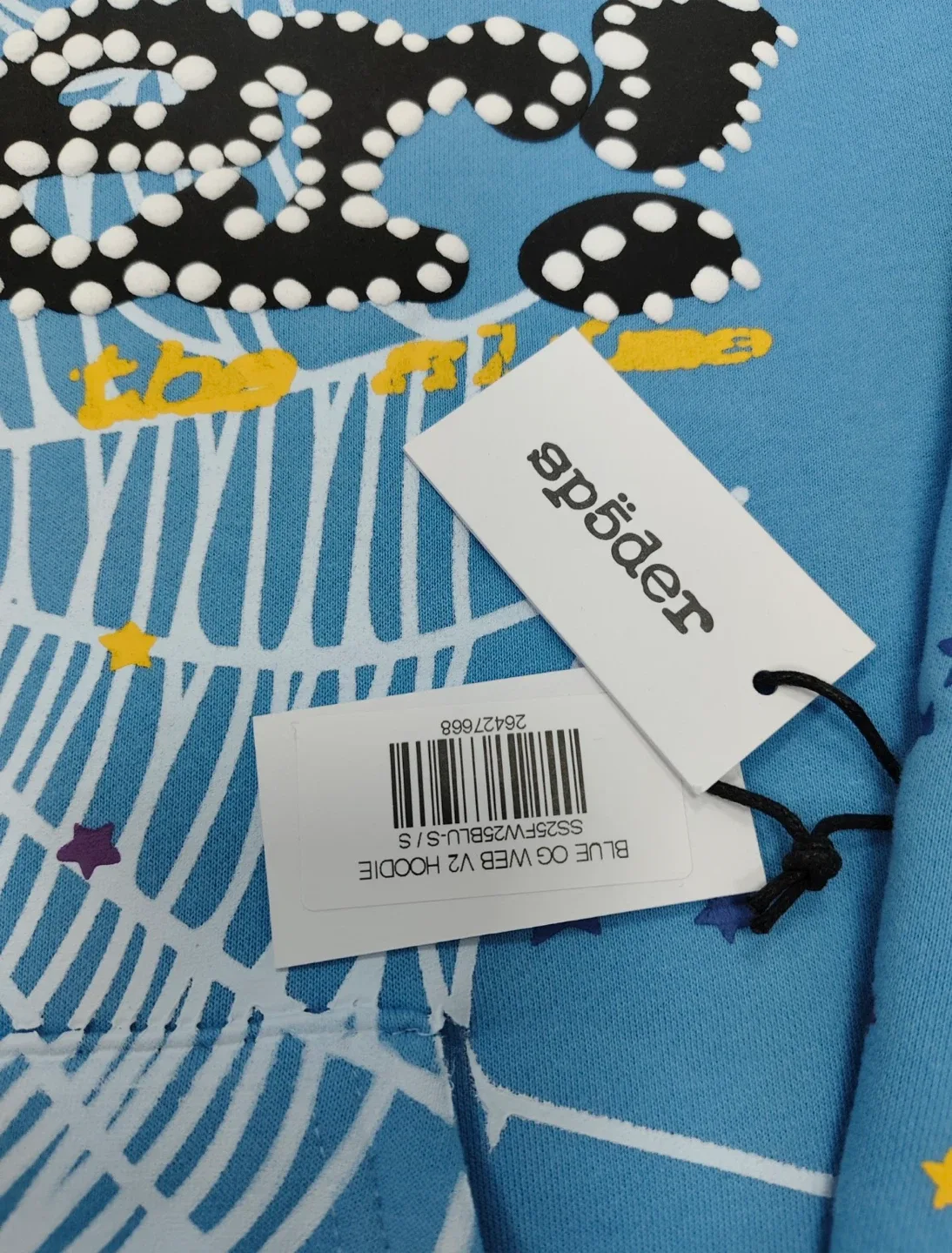 New Sp5der Blue OG Web V2 Hoodie image indicator(4)