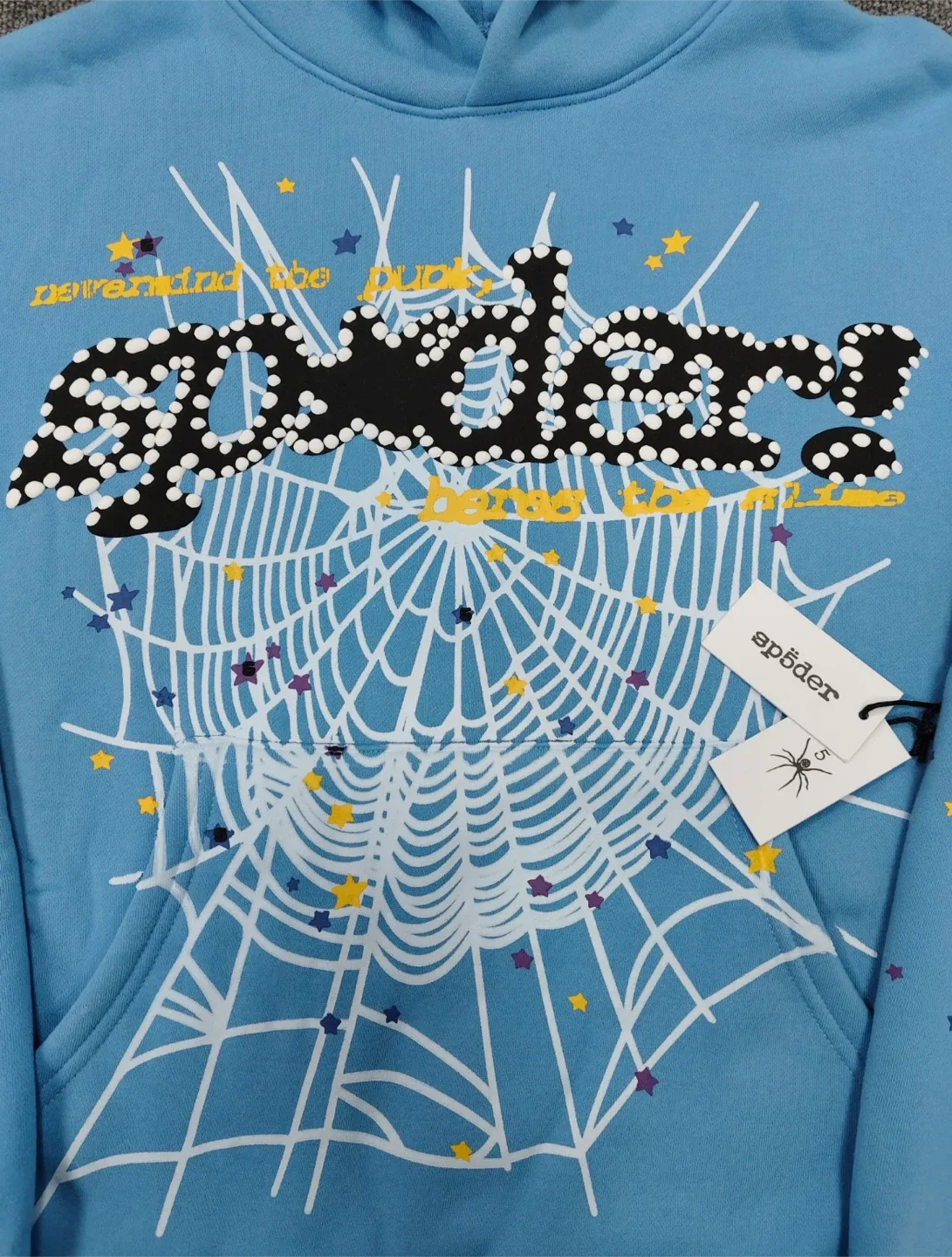 New Sp5der Blue OG Web V2 Hoodie image indicator(2)