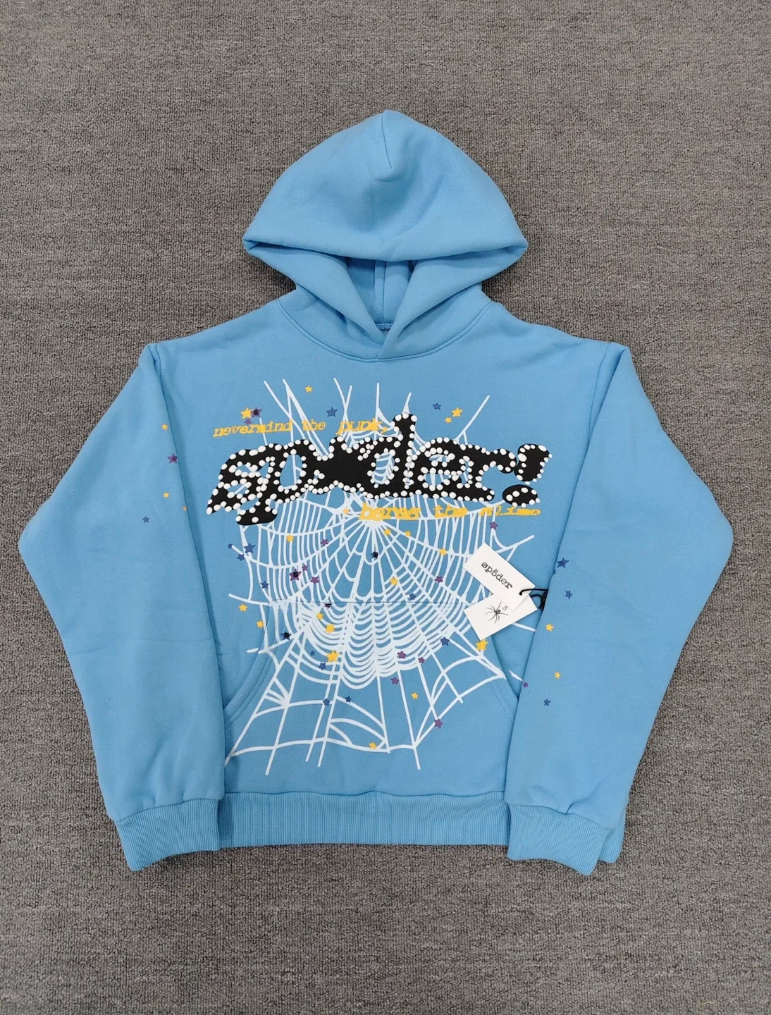 New Sp5der Blue OG Web V2 Hoodie