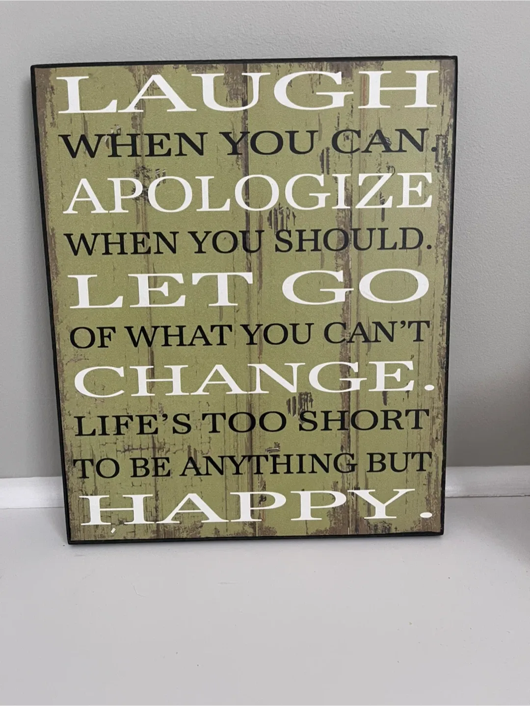 Inspirational 'Laugh' Wall Decor