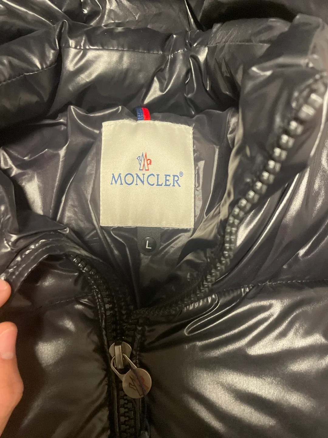 Moncler Black Puffer Jacket Size L image indicator(3)
