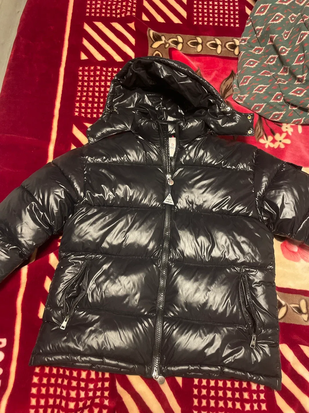 Moncler Black Puffer Jacket Size L