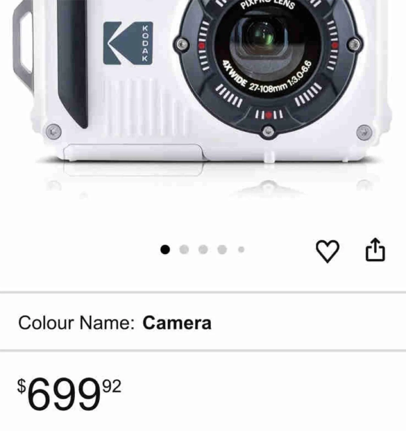 Kodak Pixpro WPZ2 Waterproof Digital Camera