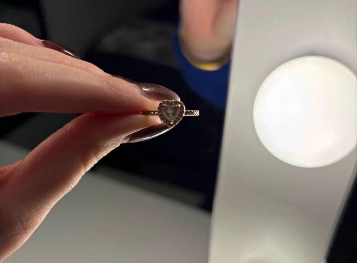 Heart Shaped rose gold ring