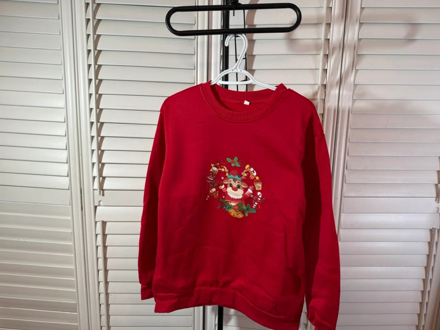 Red Christmas Crewneck Sweatshirt image indicator(2)