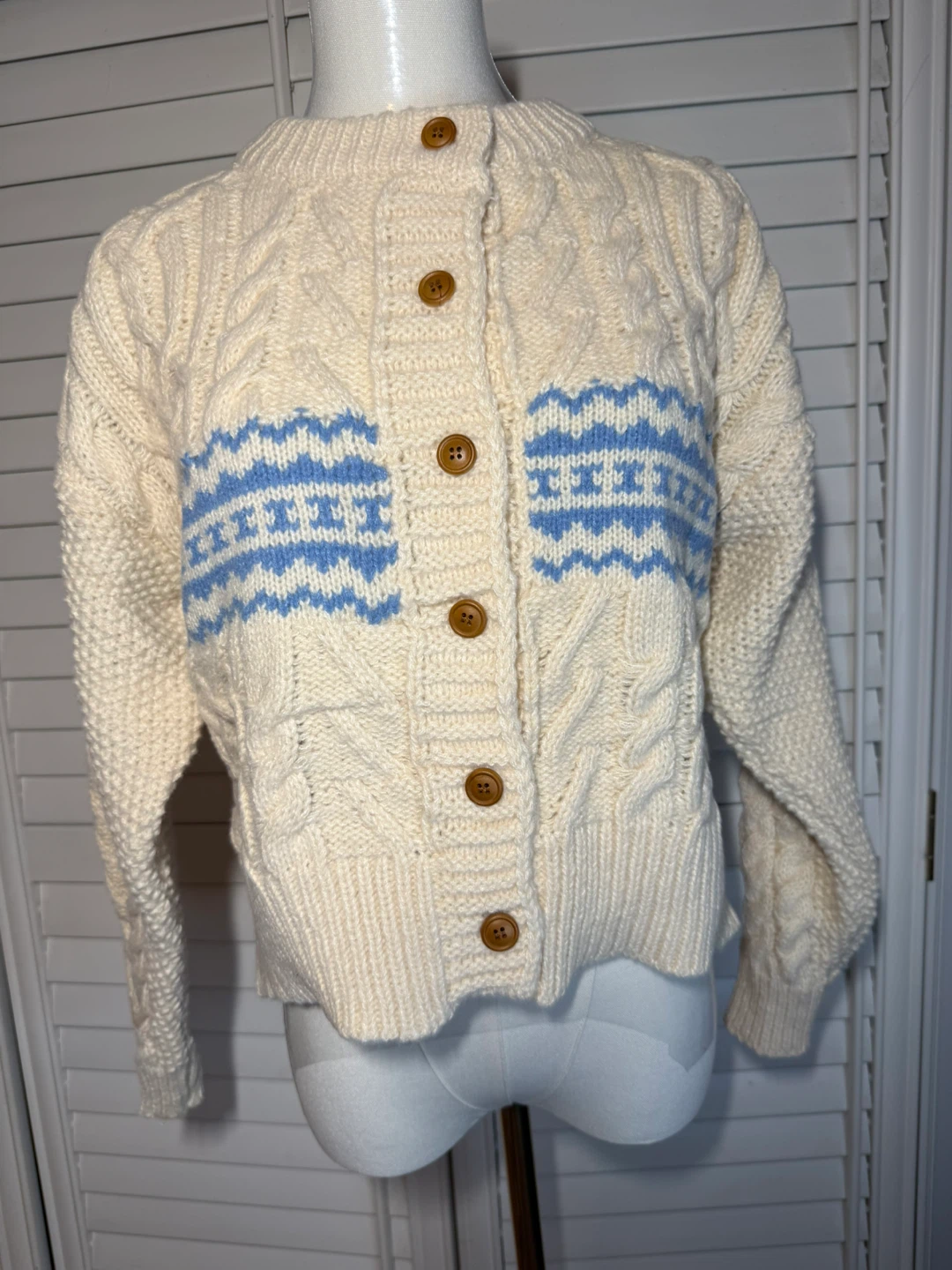 Cream Cable Knit Cardigan
