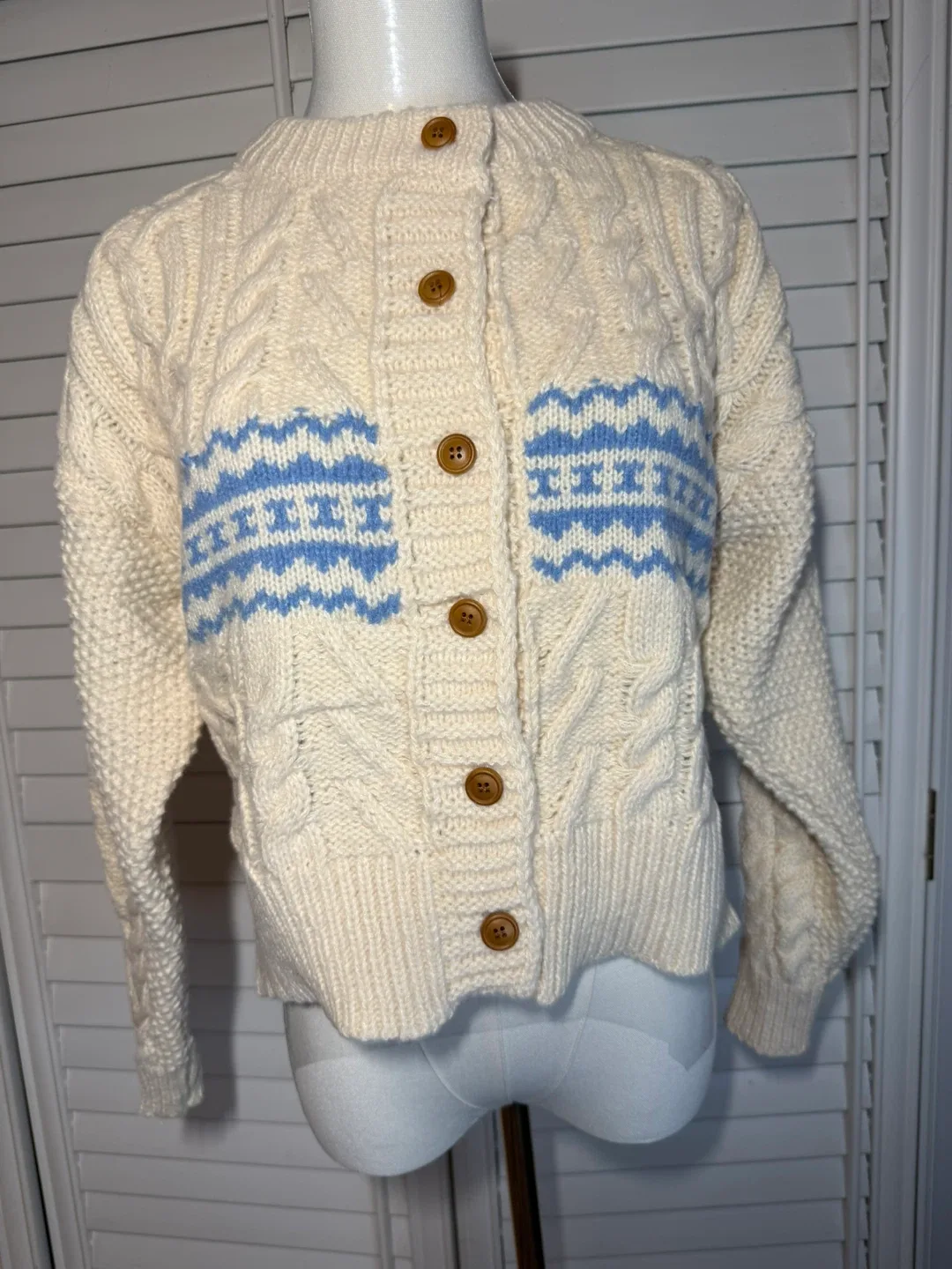Cream Cable Knit Cardigan