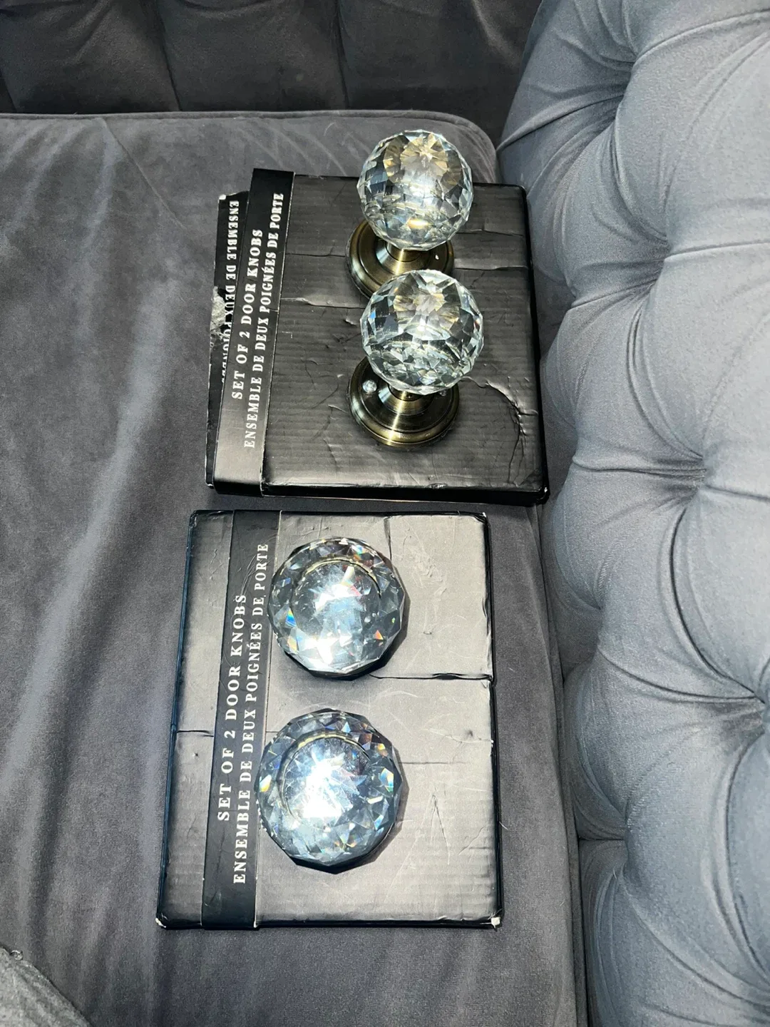 Set of 2 Door Knobs - Crystal image indicator(2)