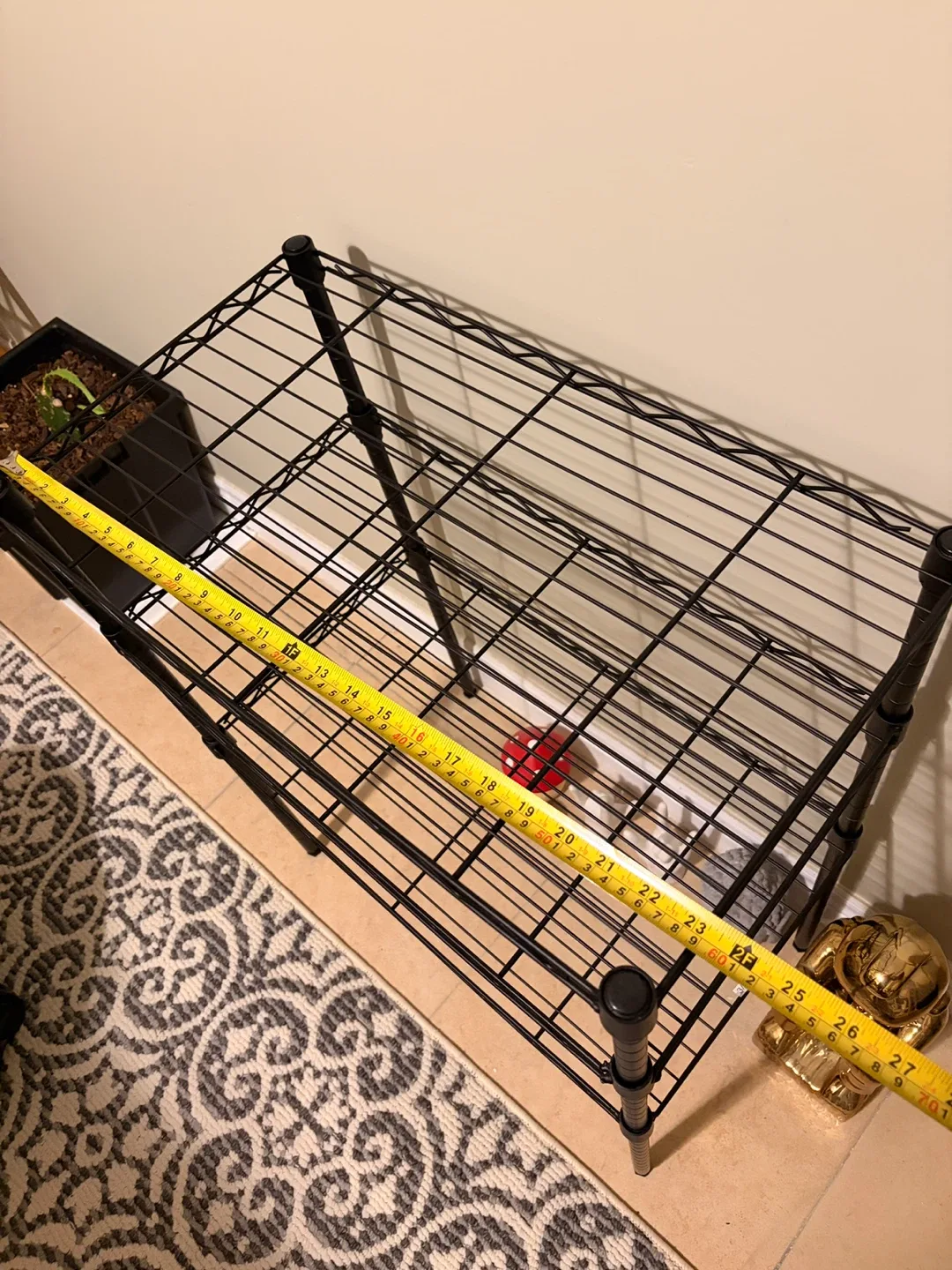 Black Wire metal Shelf Unit - 3 Tier image indicator(4)