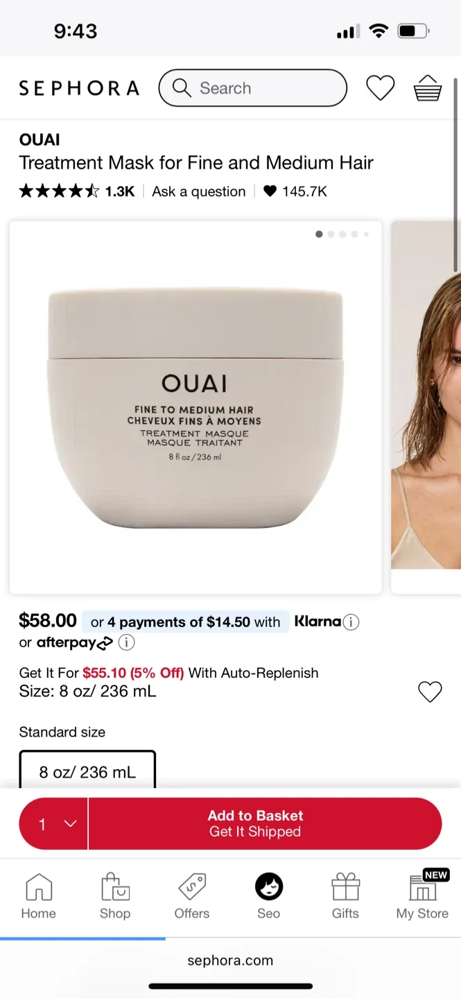 OUAI Treatment Mask for Fine and Medium Hair image indicator(2)