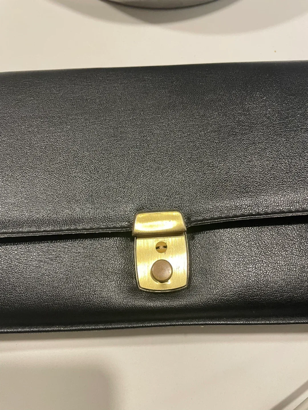 Black Leather Clutch