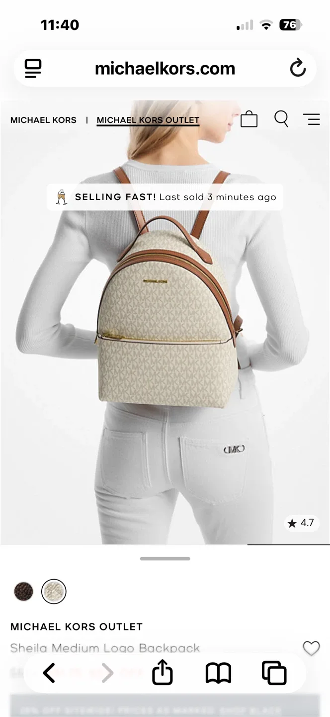 Michael Kors Sheila Medium Logo Backpack image indicator(3)