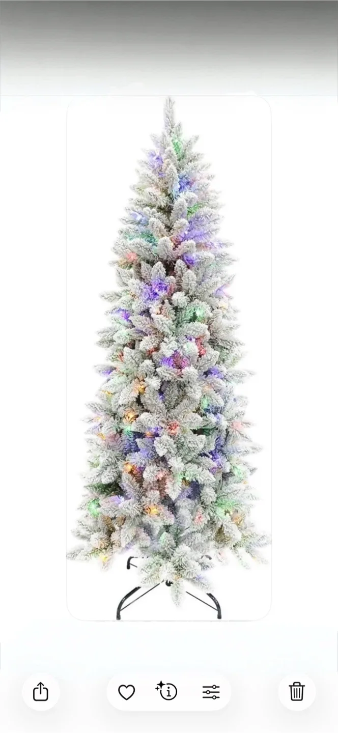 Brand New 5ft. Pre-lit with Remote Multicolour Pencil Tree