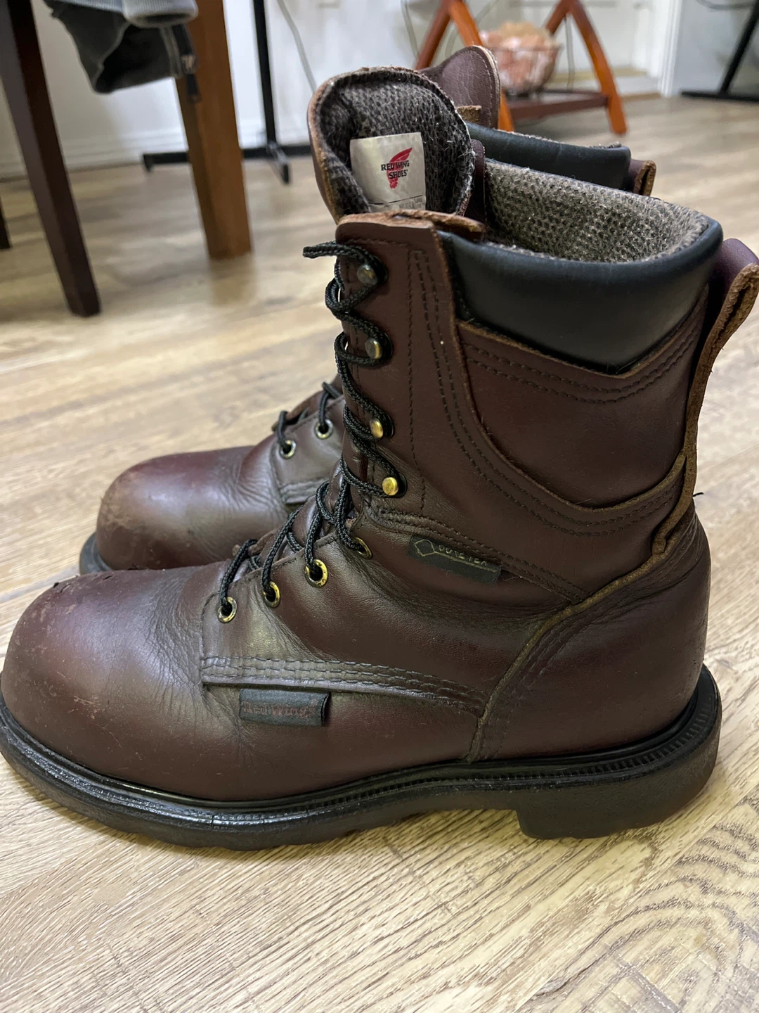 Red Wing Brown Leather Work Boots