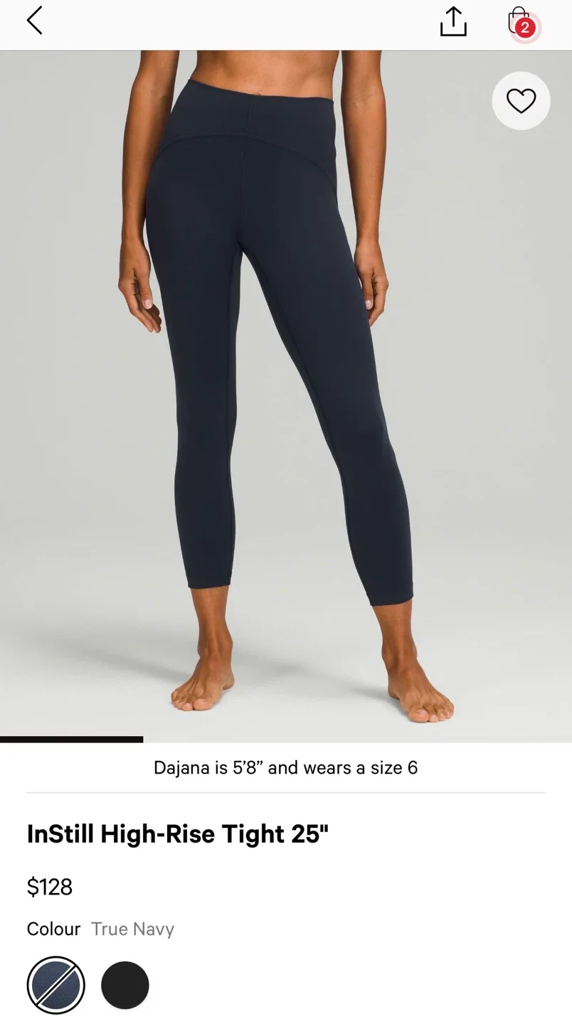 Lululemon InStill High-Rise Tight 25" - Size 6 image indicator(6)