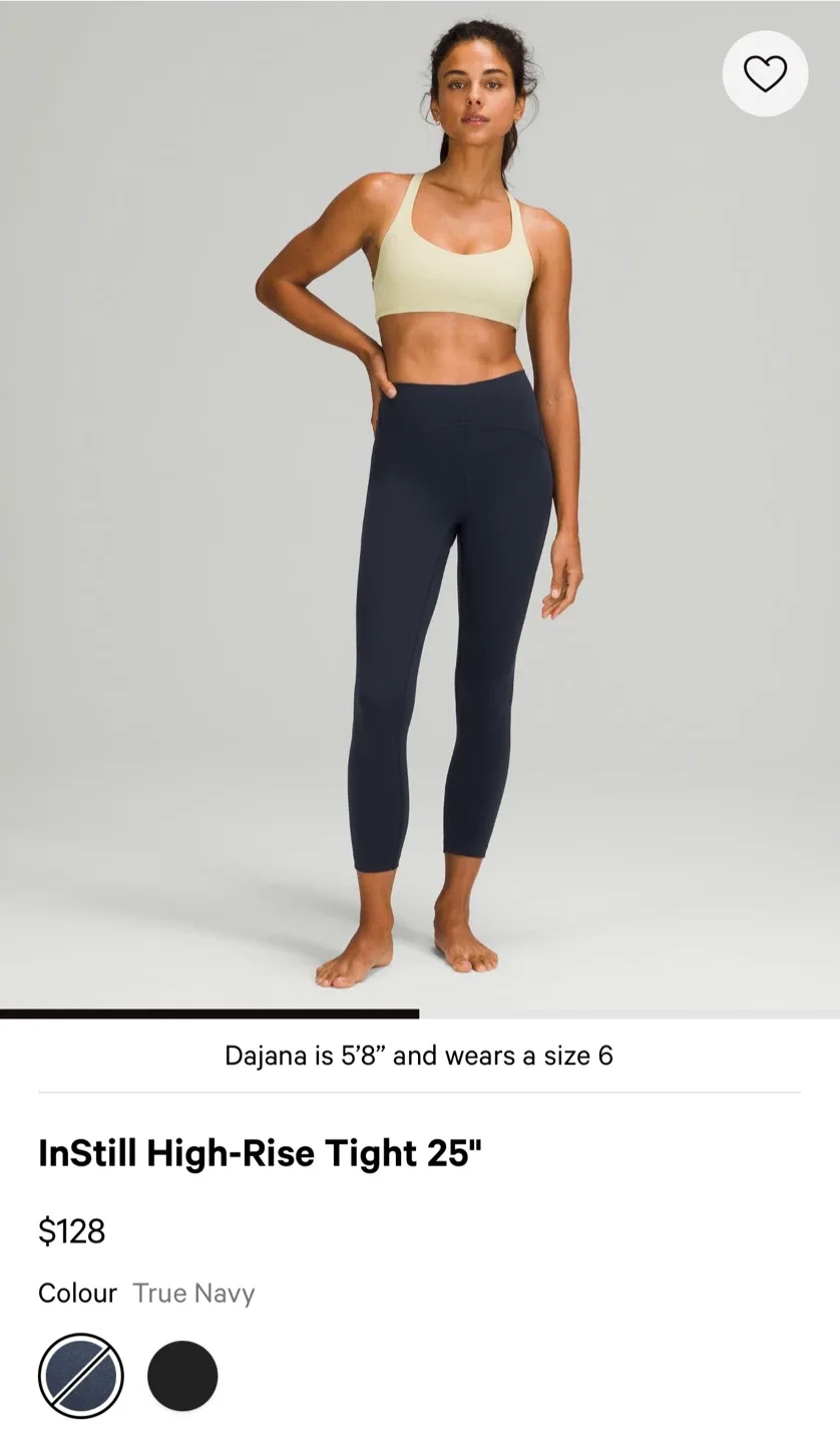 Lululemon InStill High-Rise Tight 25" - Size 6 image indicator(7)