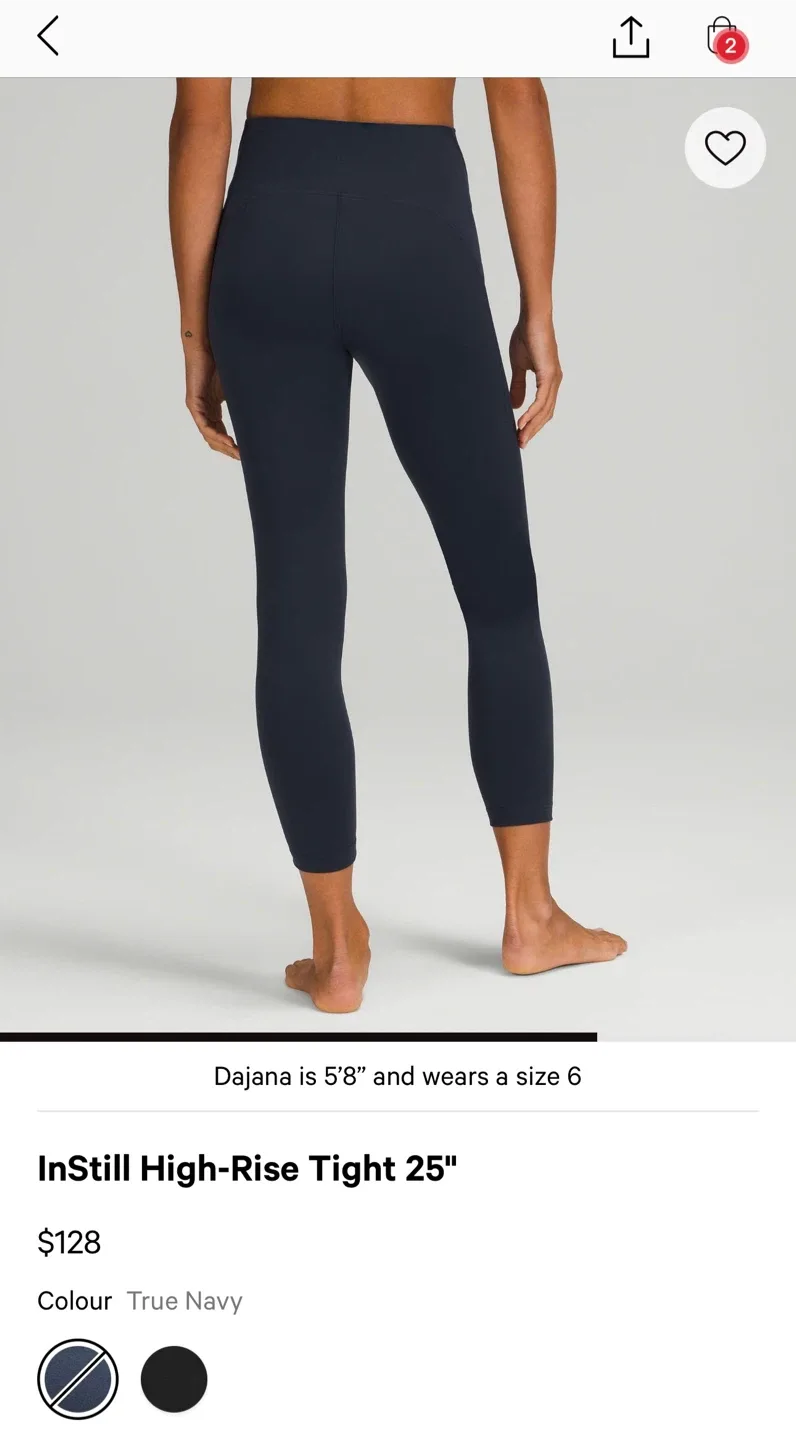 Lululemon InStill High-Rise Tight 25" - Size 6 image indicator(8)