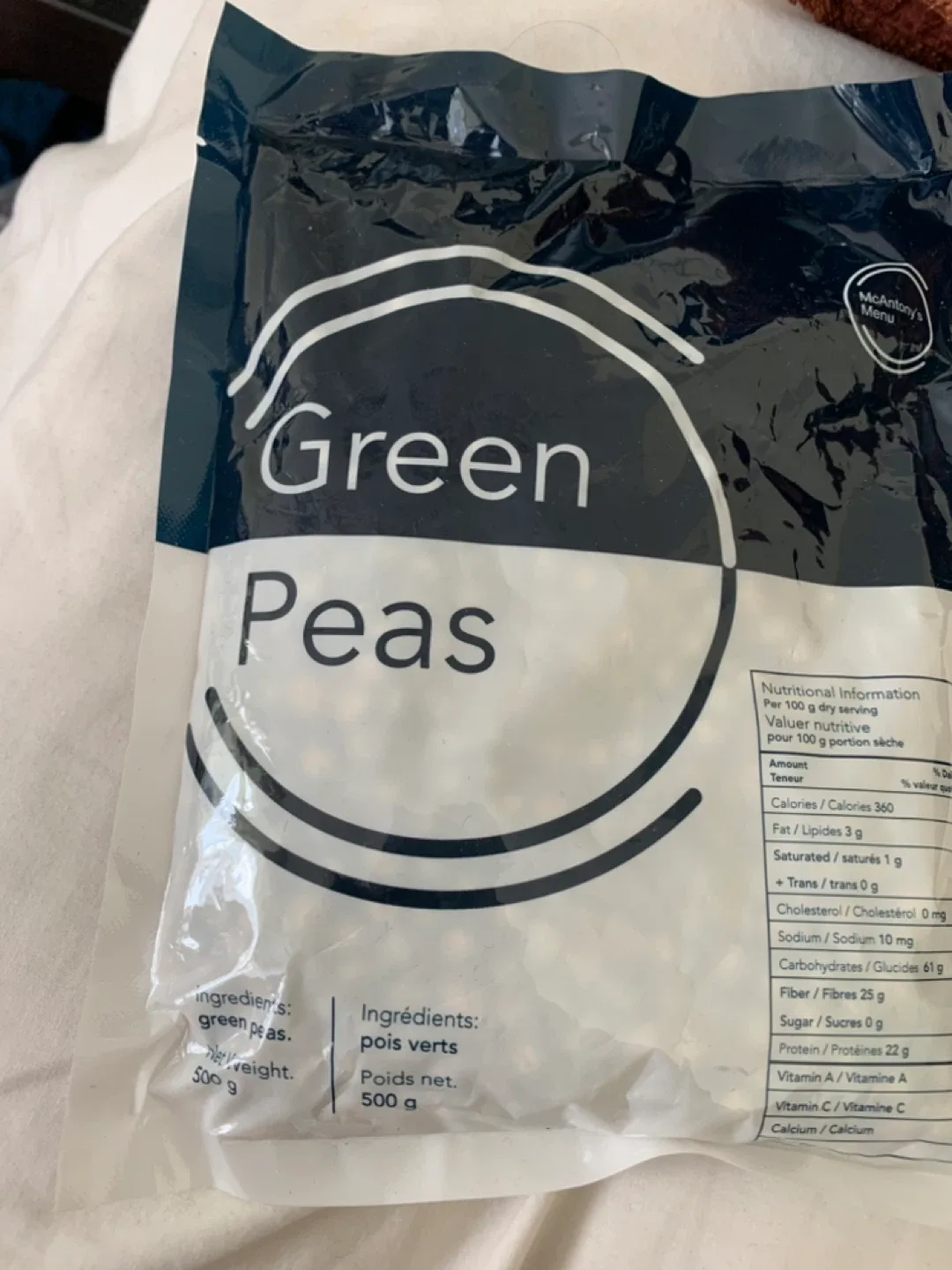 Dry green peas