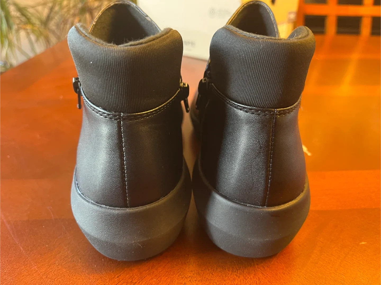 Clarks women’s size 8 black ankle boots, new in box image indicator(5)