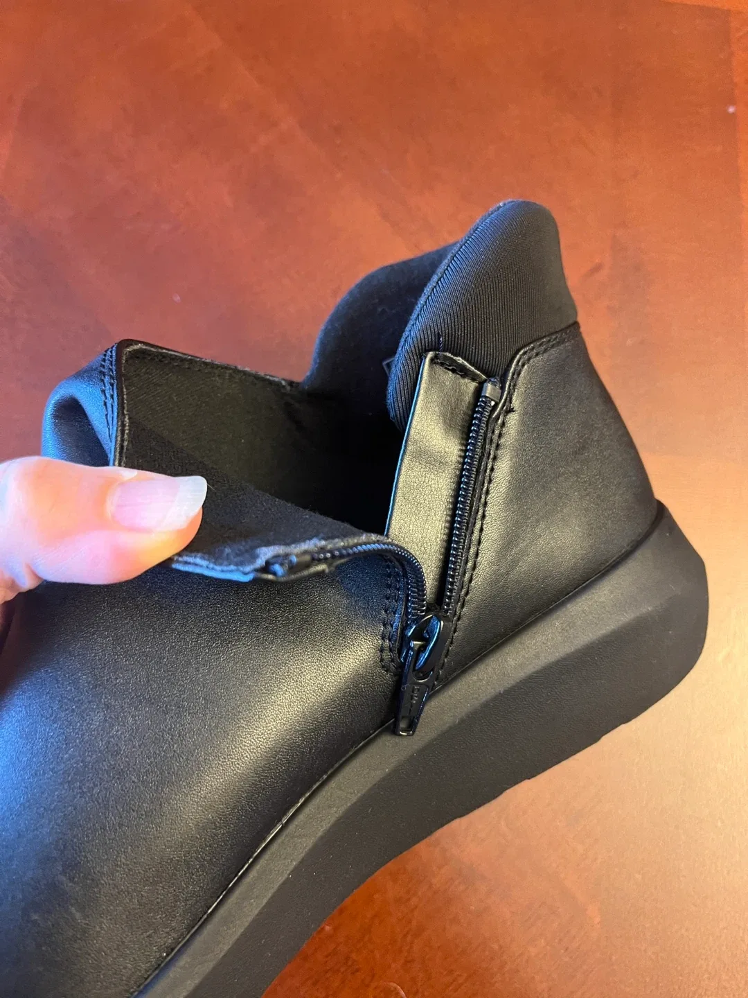 Clarks women’s size 8 black ankle boots, new in box image indicator(8)