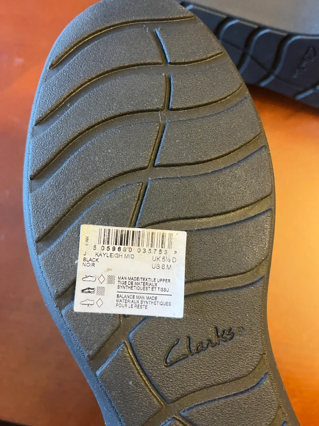 Clarks women’s size 8 black ankle boots, new in box image indicator(7)