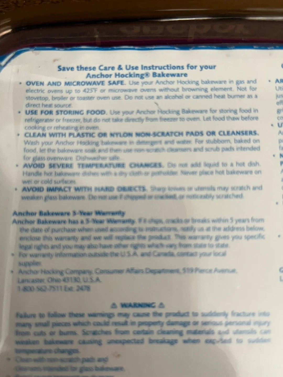 Brand new Anchor Hocking Red Bakeware Lid image indicator(3)