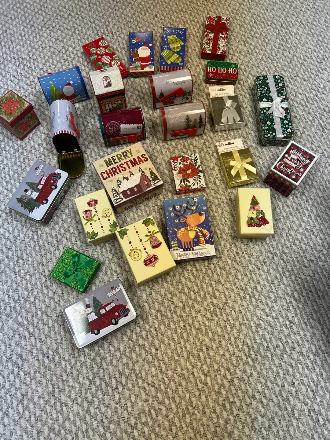 Variety of Decorative Christmas Gift Boxes