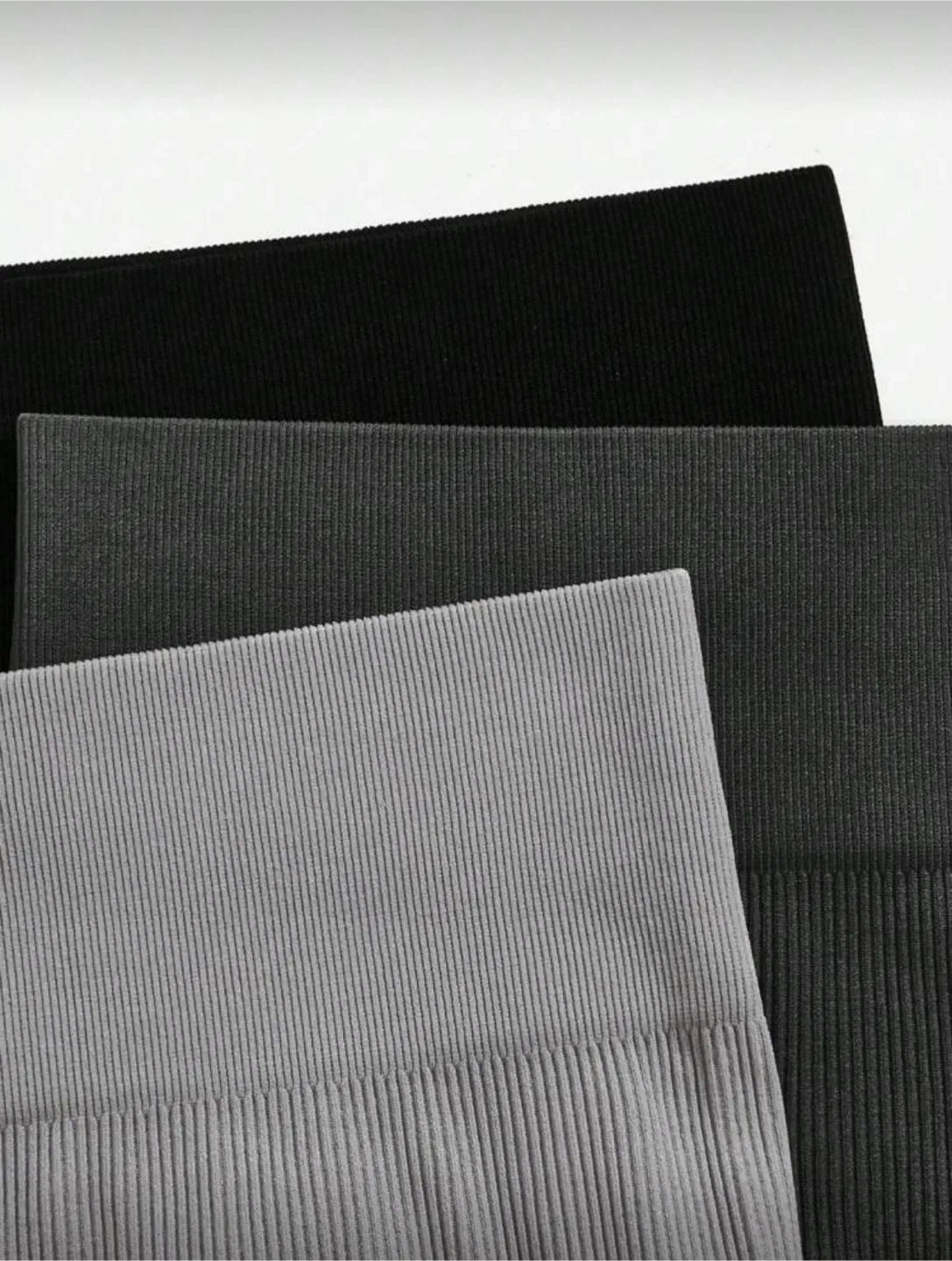 Ribbed Seamless Leggings - Grey, Dark Grey, Black image indicator(5)