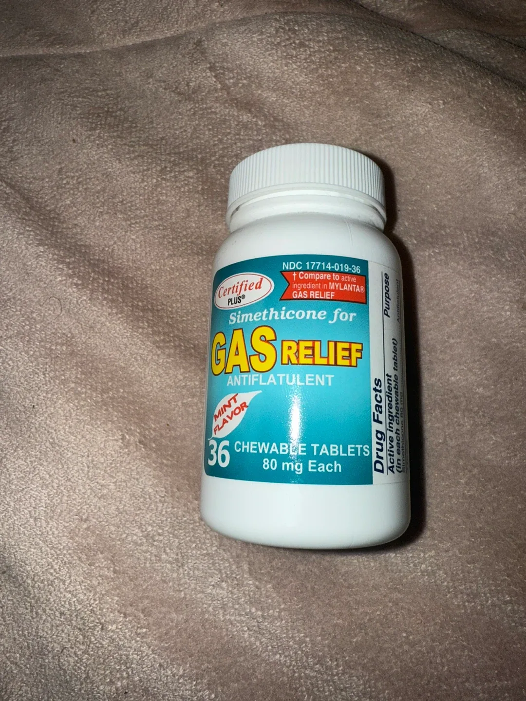 Certified Plus Gas Relief - 36 Chewable Tablets image indicator(2)